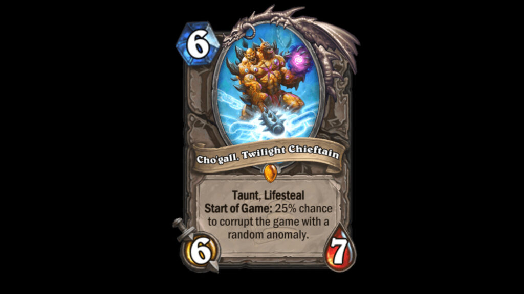 Cho'gall, Twilight Chieftain from the Hearthstone Fall of Ulduar Mini-Set