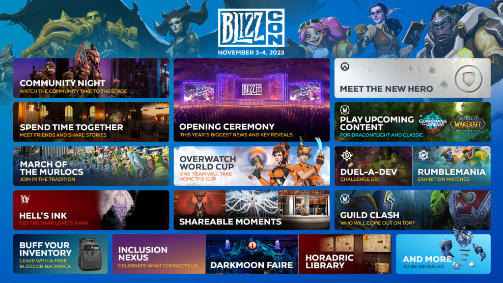 BlizzCon 2023 schedule, events, and details