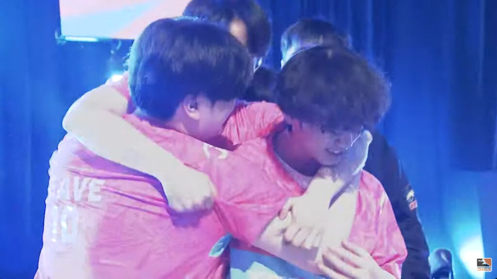 Hangzhou Spark players celebrate their win