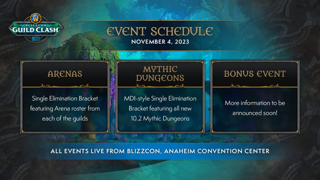 World of Warcraft BlizzCon Guild Clash information