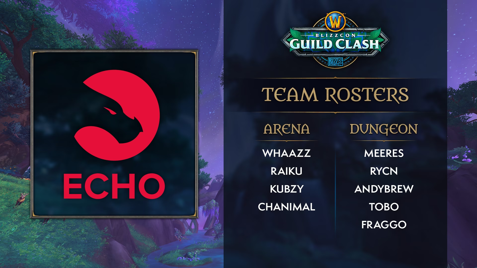 Echo players at the BlizzCon Guild Clash