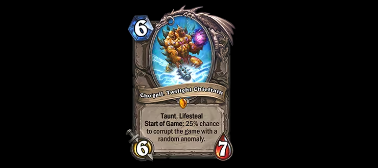 Cho'gall, Twilight Chieftain from the Hearthstone Fall of Ulduar Mini-Set