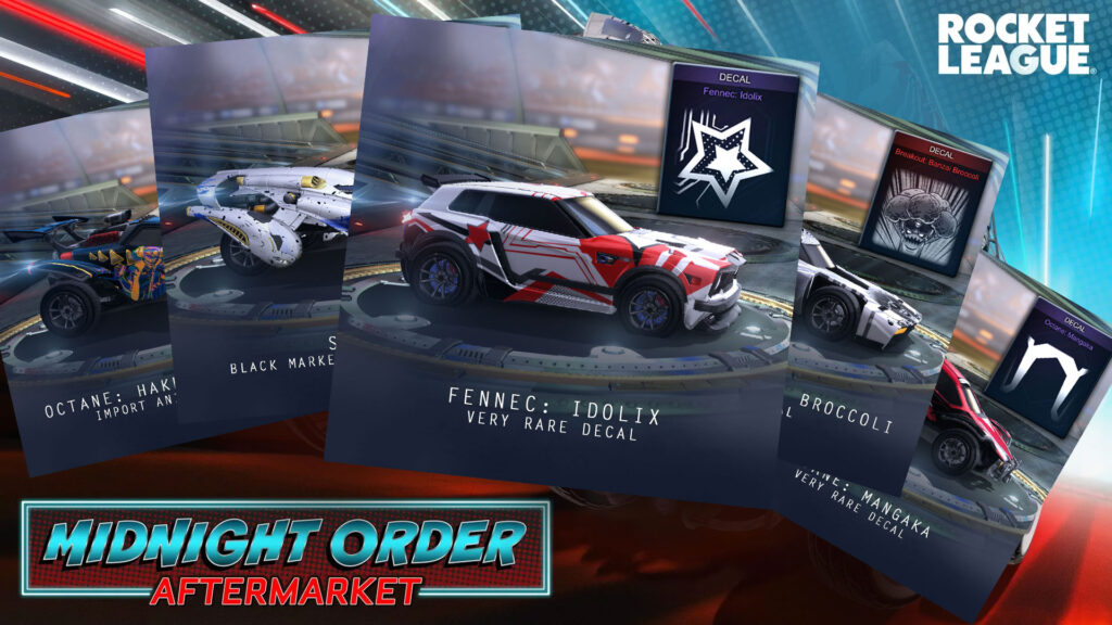 Rocket League Midnight Order: Aftermarket event introduces manga-inspired decals