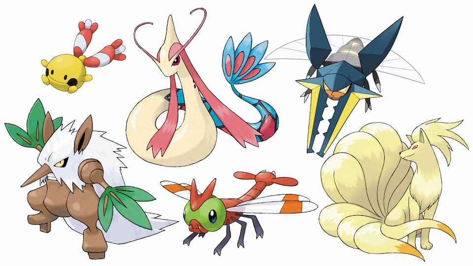 Some of the returning Pokémon in The Teal Mask DLC