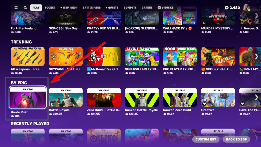 How to play Horde Rush mode in Fortnite (3/5)