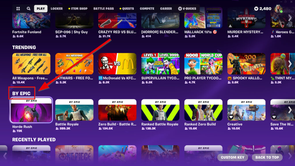 How to play Horde Rush mode in Fortnite (2/5)