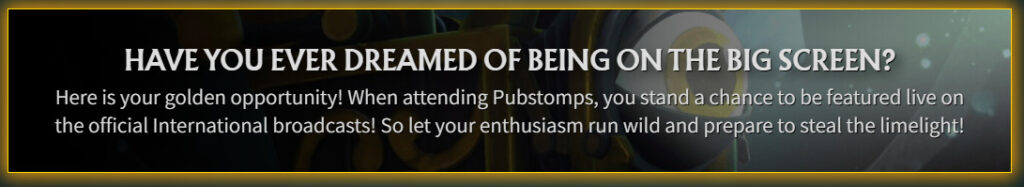 Attend one of The International 2023 pub stomps for a chance to be featured in the live broadcasts (Image by Barcraft)