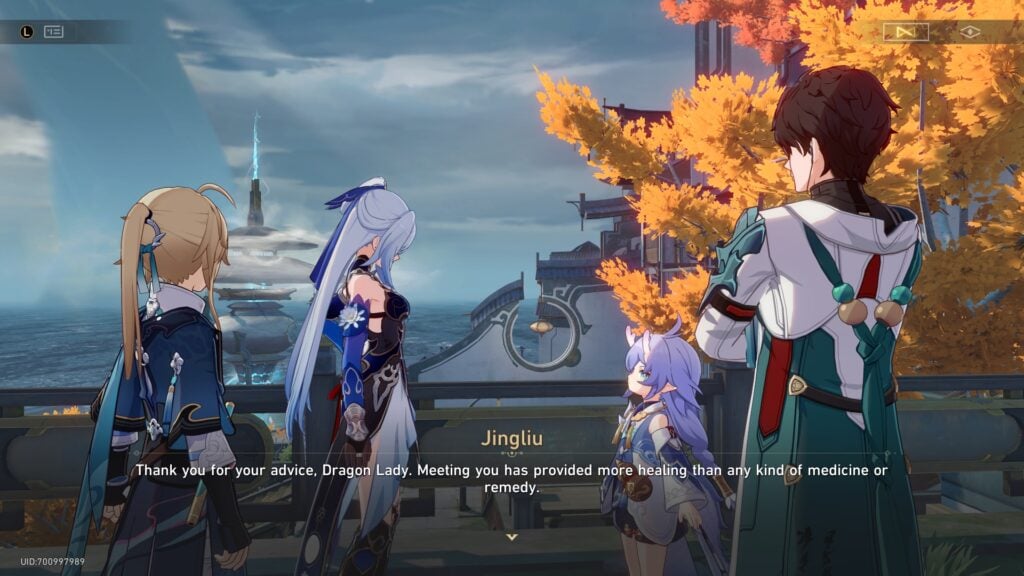 Jingliu meets Bailu in Honkai Star Rail