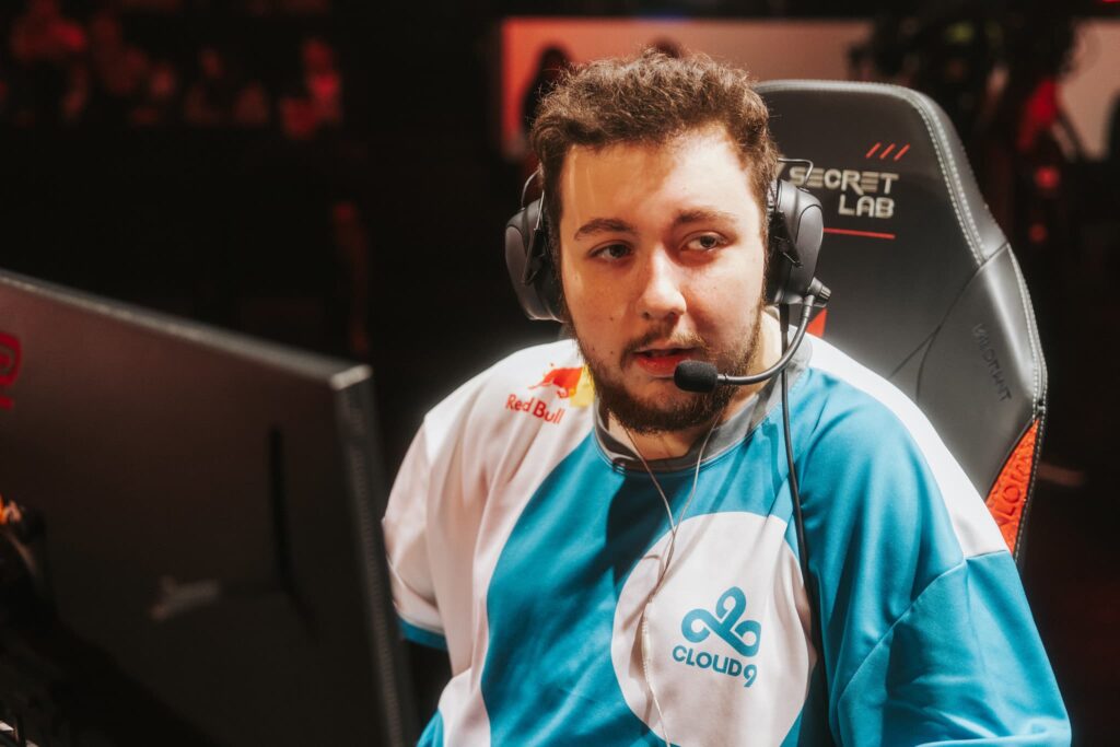 Nathan "leaf" Orf of Cloud9 competes during Week 3 of 2023 VCT Americas at the Riot Games Arena on April 15, 2023.