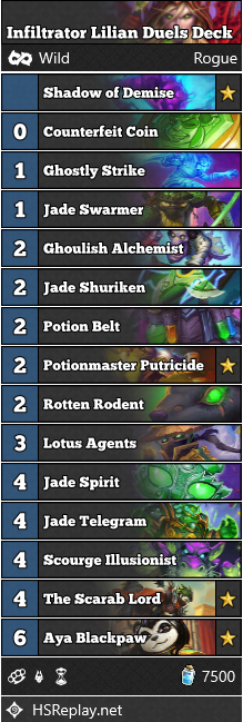 Infiltrator Lilian Hearthstone Duels Deck