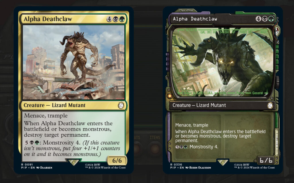 Coming out in 2024, we now have our first look at the Magic: The Gathering Fallout crossover set. Come peak at these MTG Fallout cards!