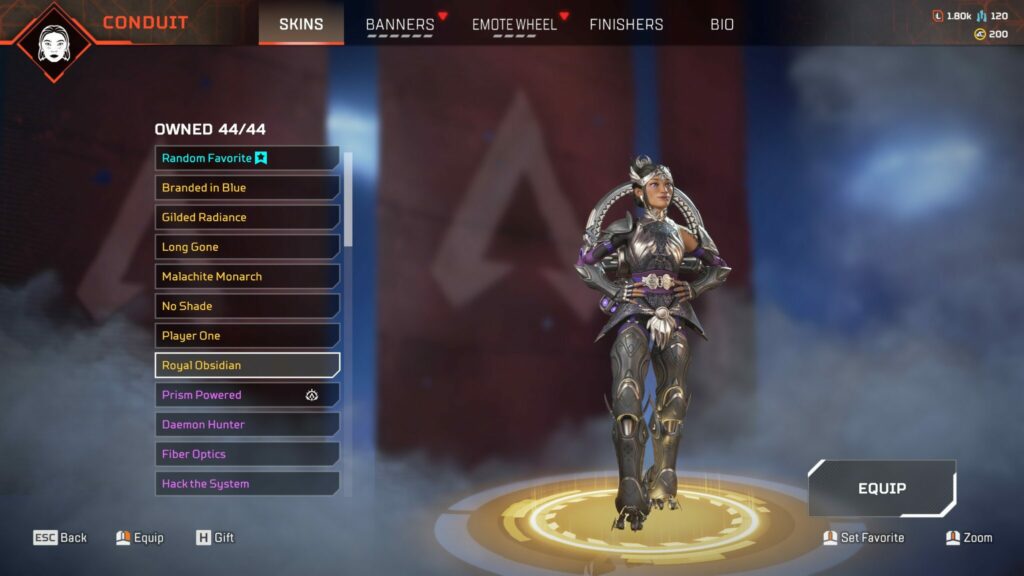 Conduit Royal Obsidian skin 