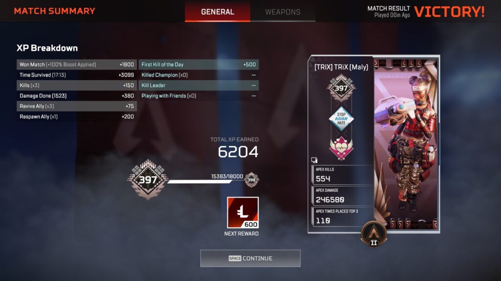 How to level up fast in Apex Legends: Survival Time