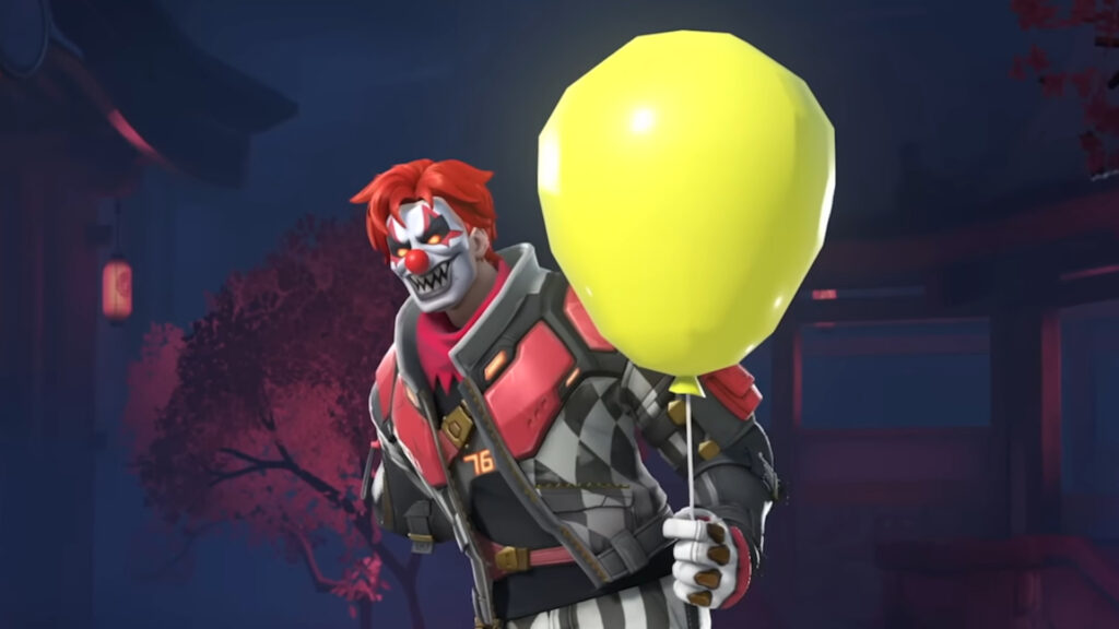 The Crimson Clown Soldier: 76 skin is available in the Overwatch 2 Season 7 Battle Pass