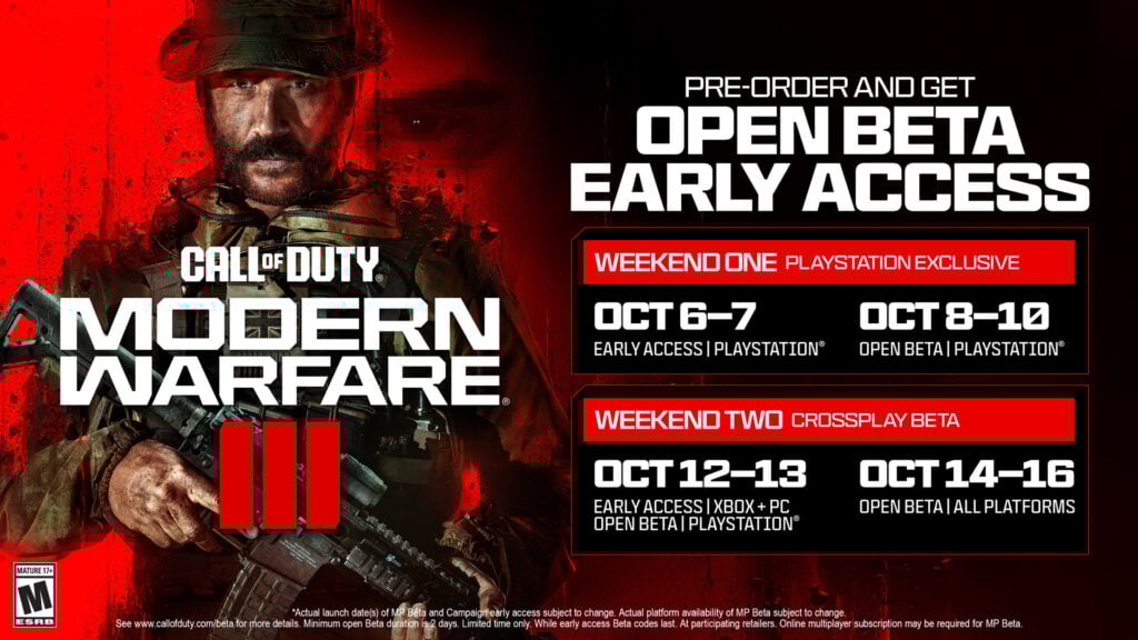 Call of Duty MW3 Early Access and Open Beta information