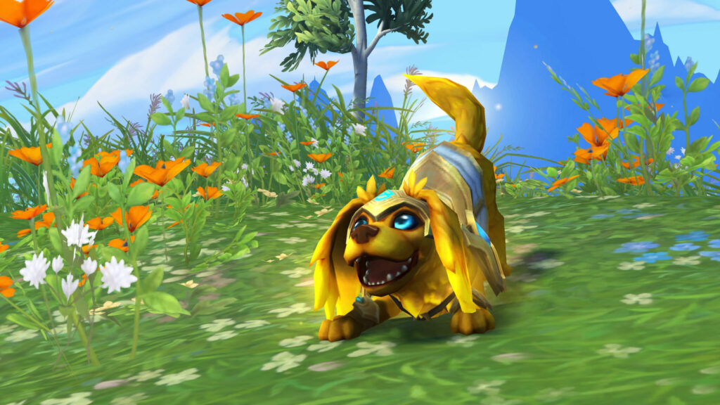 Sunny is a golden retriever pet in World of Warcraft 