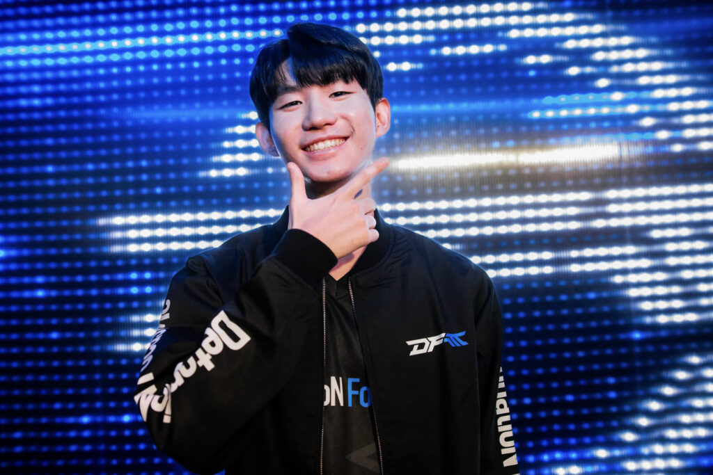 Happy Aria backstage at Worlds 2023 - image via Colin Young-Wolff/Riot Games