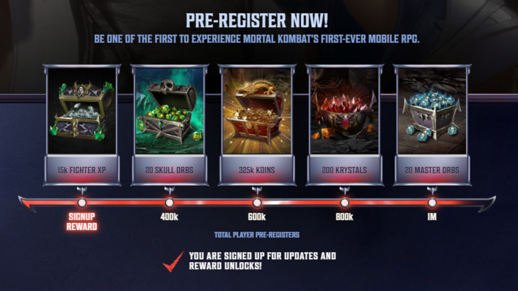Pre-registration rewards 