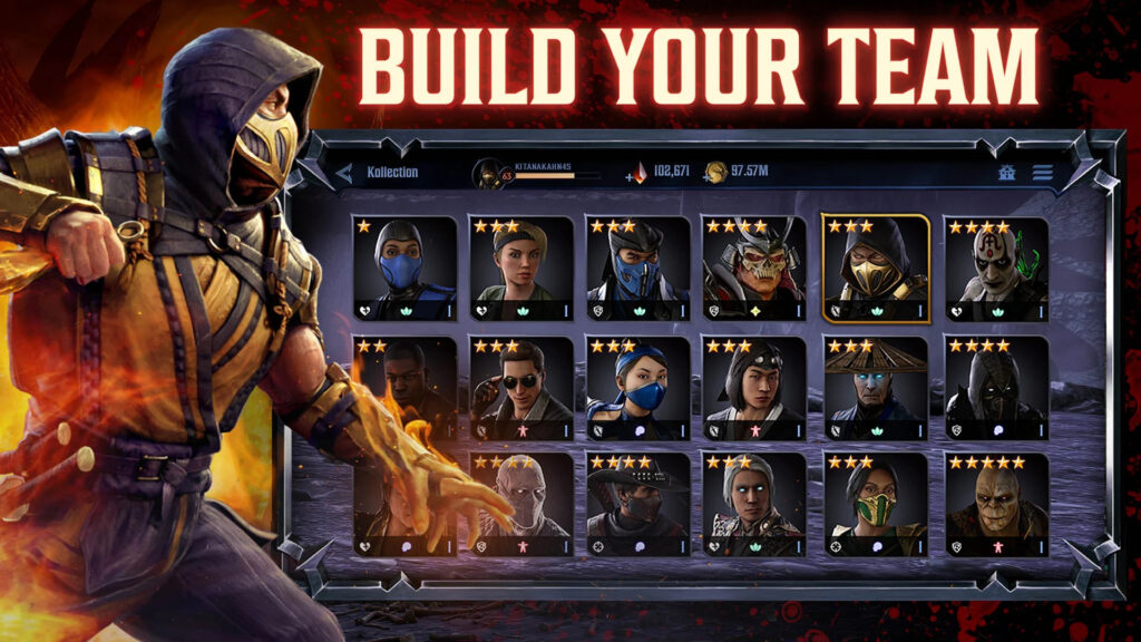 Players can build a team in Mortal Kombat Onslaught