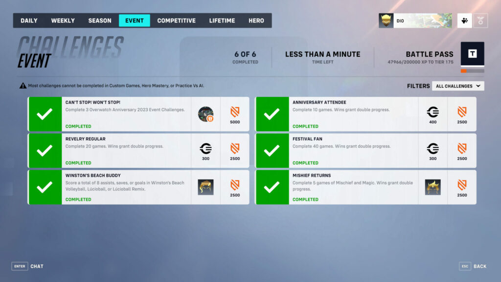 Overwatch 2 Anniversary Week 3 challenges and rewards