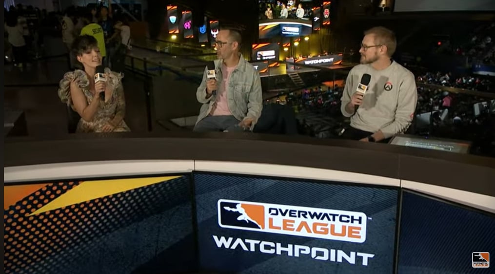 Gschwind, Keller, and Neuss at the 2023 Overwatch League Grand Finals