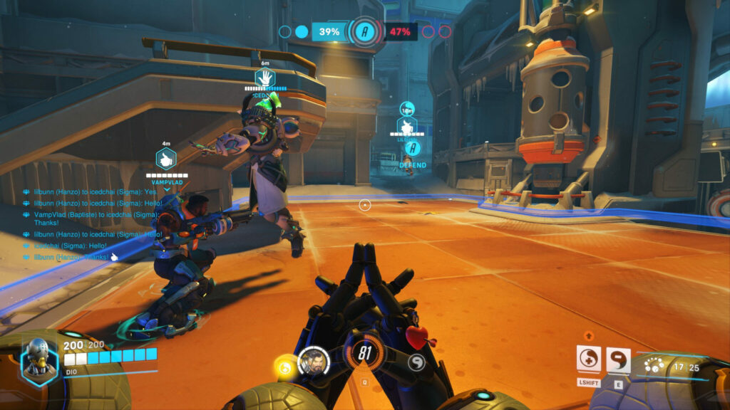 Sigma head pats in Overwatch 2