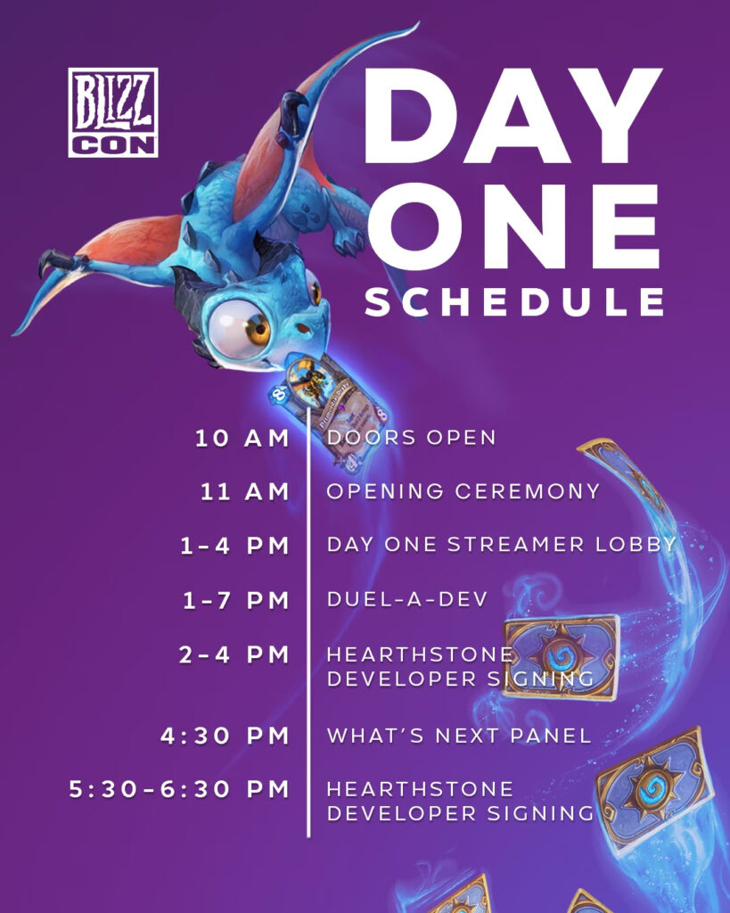 BlizzCon 2023 Hearthstone schedule Day 1