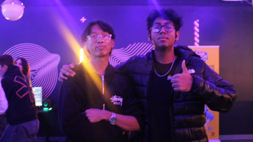 Jacob Garrido and Rudra Barman at the VALORANT esports event