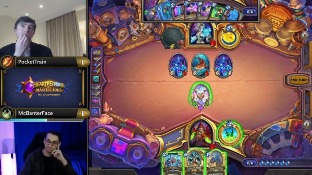 PocketTrain versus McBanterFace in Hearthstone Masters Tour Fall Championship 2023