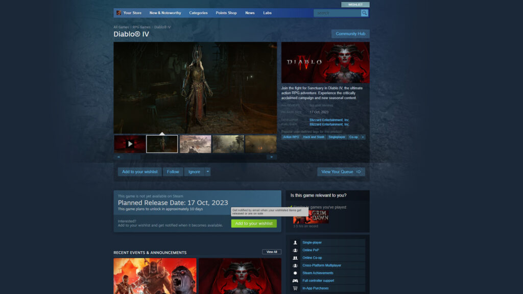 How to download Diablo 4 on Steam
