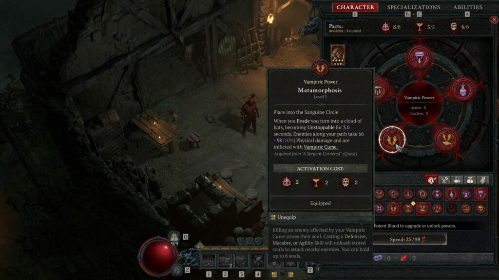 How Vampiric Powers work in Diablo 4
