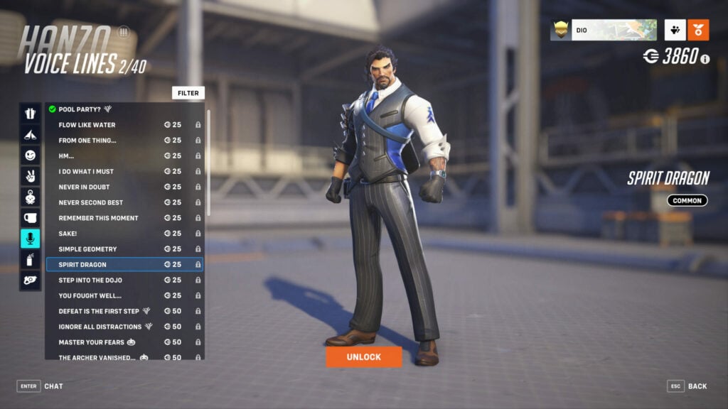 Hanzo's Pokémon voice line (