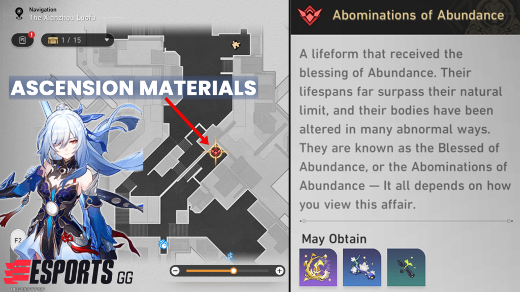 Jingliu Ascension materials found by killing Abominations of Abundance