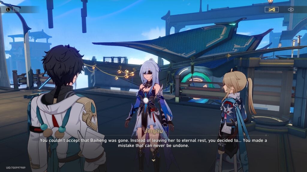 Jingliu talks of Baiheng in Honkai Star Rail