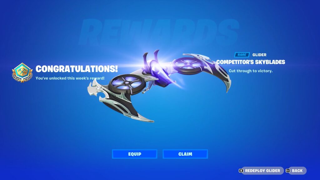 How to unlock the Fortnite Competitor’s Skyblades Glider