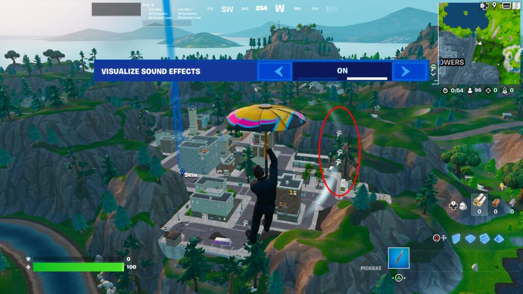 How to turn on visual sound effects in Fortnite