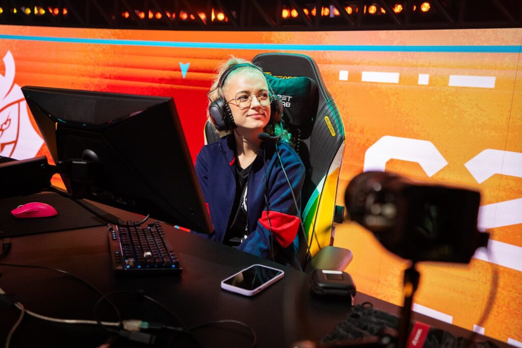 "mimi" of G2 Gozen is seen at the 2023 VALORANT Game Changers Championship rehearsals for Quarterfinals at CBLOL Studio in São Paulo, Brazil on November 28, 2023.