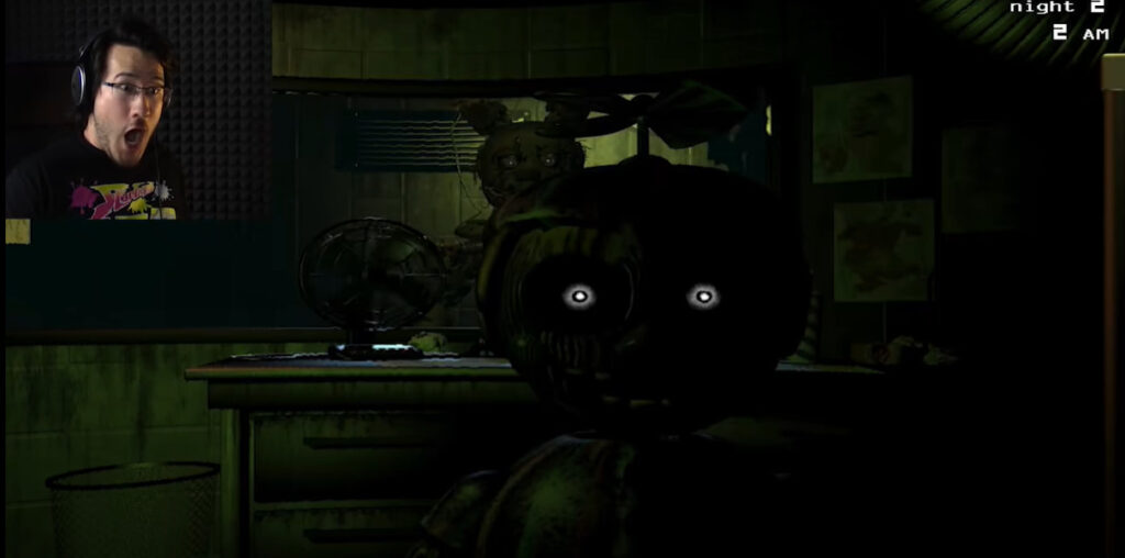 The Balloon Boy jump scare in FNAF 3 (image via Markiplier on YouTube)