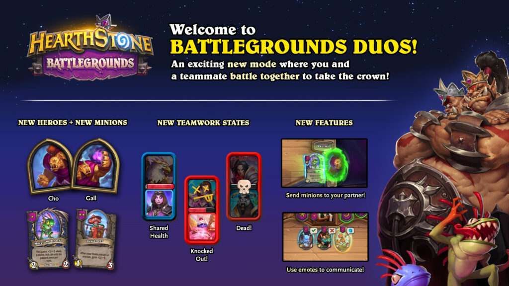 Co-op Battlegrounds Duos coming to Hearthstone, Cho’Gall style