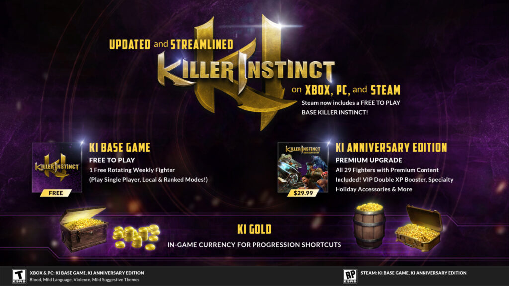 Killer Instinct Anniversary Edition is coming soon and with it comes various upgrades, Steam changes, and more. Here's the various.