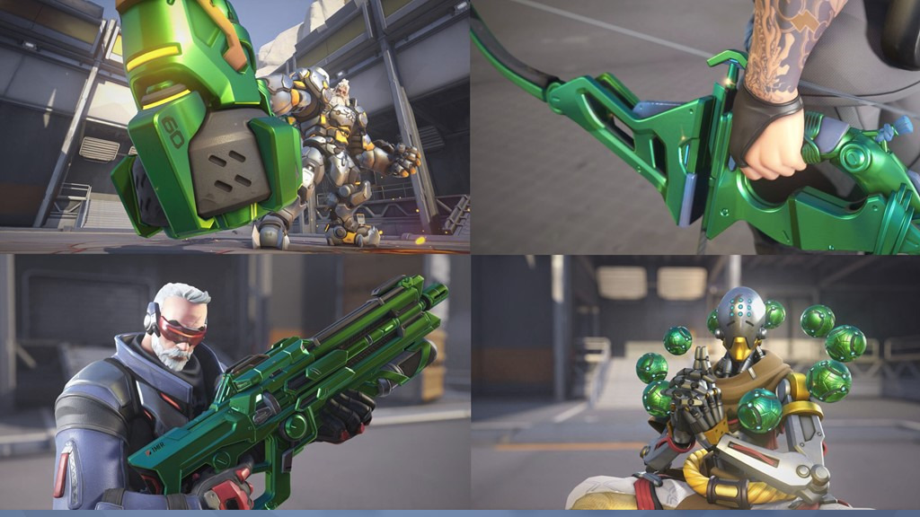 OverwatchaEmerald weapons in the game (Image via Blizzard Entertainment) 2 emerald weapons
