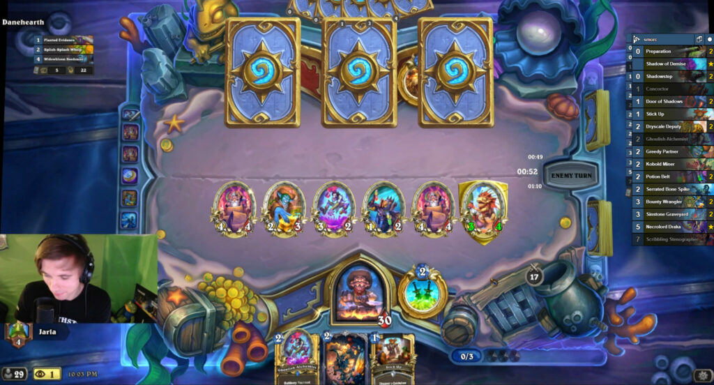 Jarla livestreaming the theorycrafting event