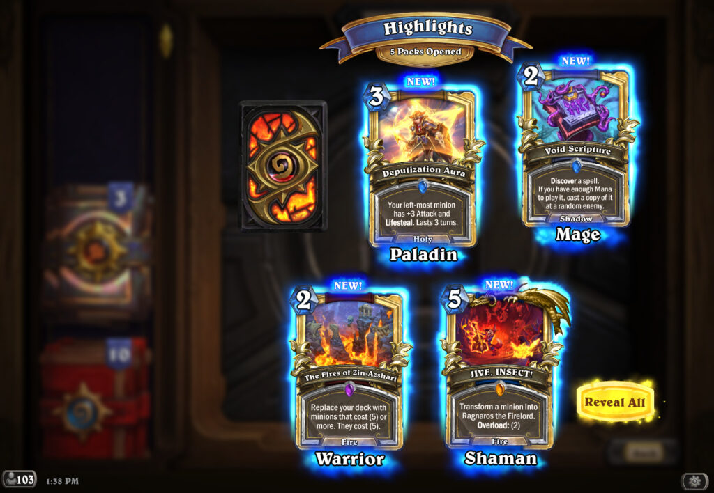 Hearthstone mass pack opening 