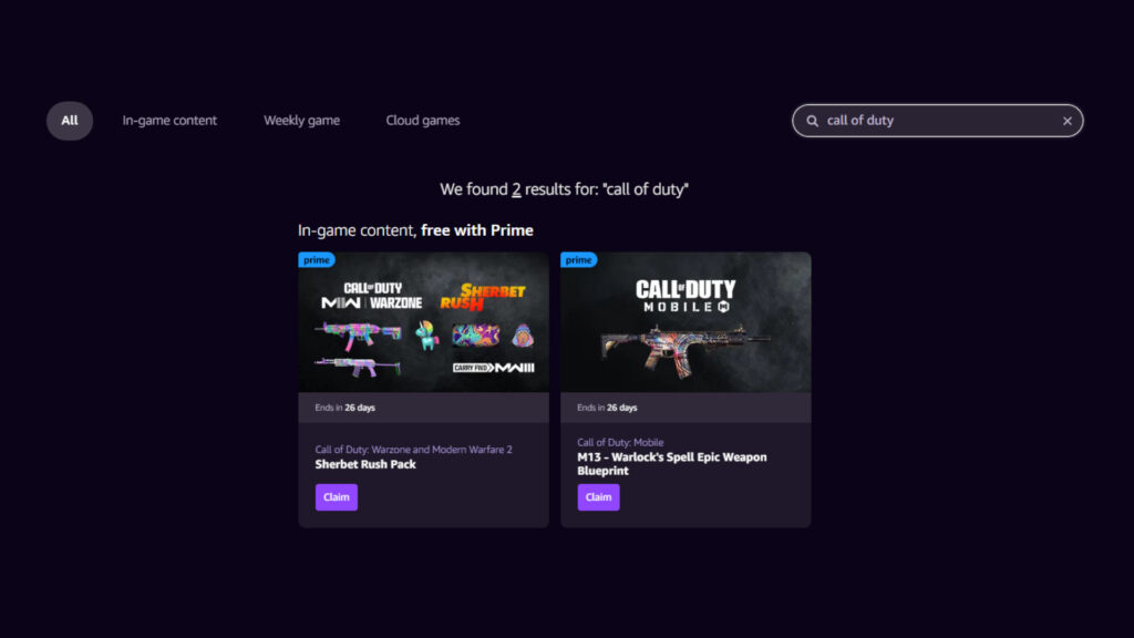 Search for the offer