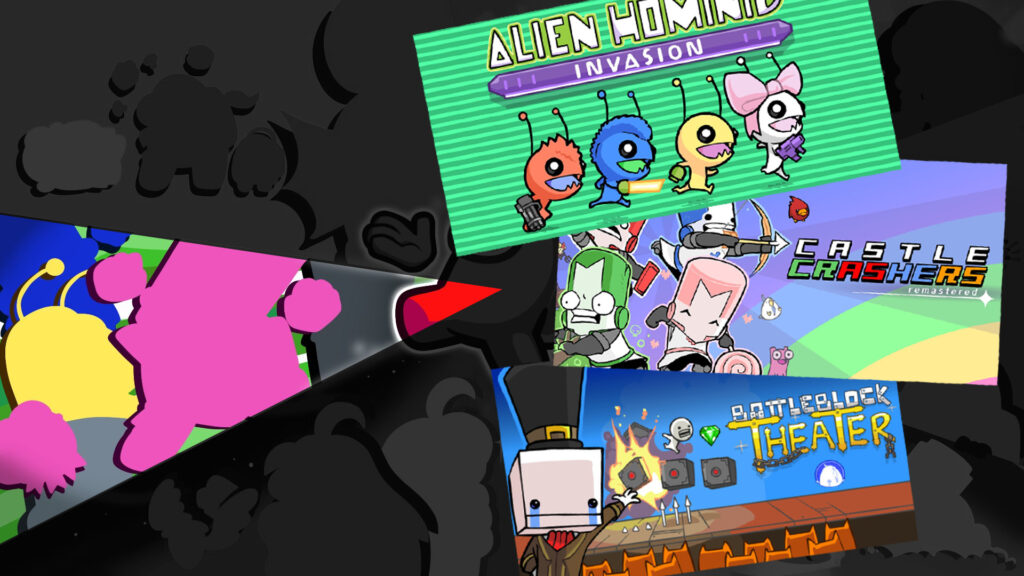 among us indie games alien hominid castle crashers battleblock theater