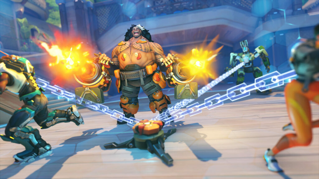 An Overwatch 2 announcement featured new tank hero Mauga 