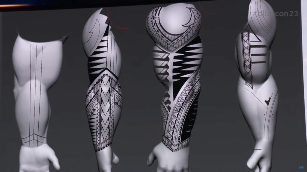 Mauga's tattoos in Overwatch 2 