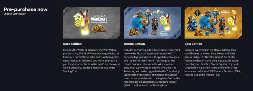 Revealed today at BlizzCon, WoW's next expansion The War Within is now available for pre-order. Take a look at the goods available.