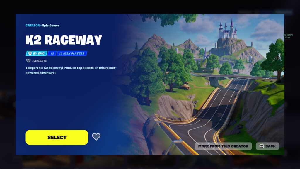 Fortnite Rocket Racing Novice Tracks 9