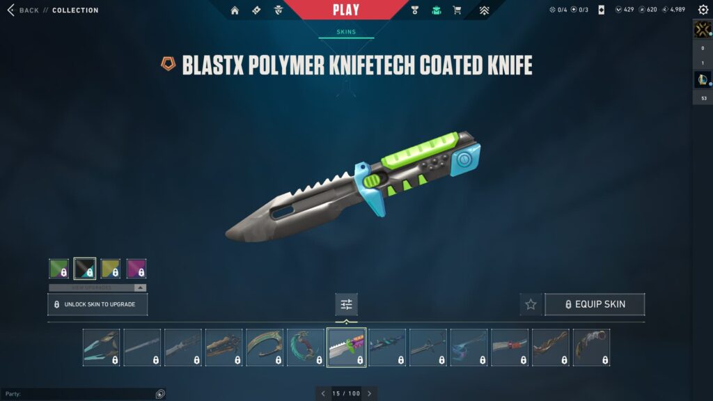 The BlastX Polymer Knifetech Coated Knife.